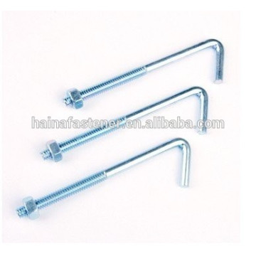 Foundation bolt/anchor bolt L type-Grade 4.8 6.8 8.8,10.9,12.9 l type anchor bolt